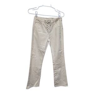 AG The Jodi Crop Lace-Up Jeans Size 27 High Rise Slim Flare Crop